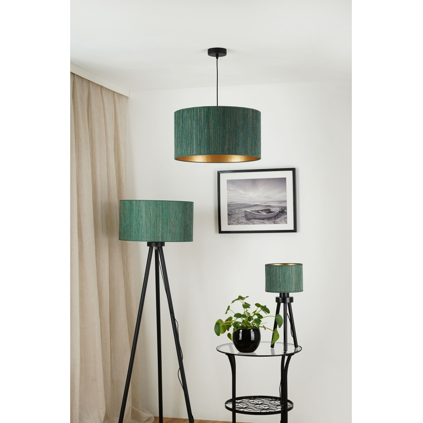 Brilagi - Пендел BOSTON ROLLER 1xE27/15W/230V Ø 45 см слама зелен/златист
