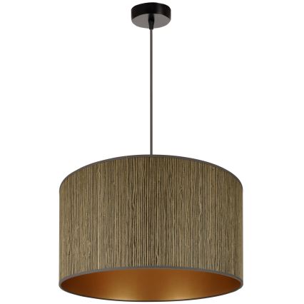 Brilagi - Пендел BOSTON ROLLER 1xE27/15W/230V Ø 45 см слама кафяв/златист