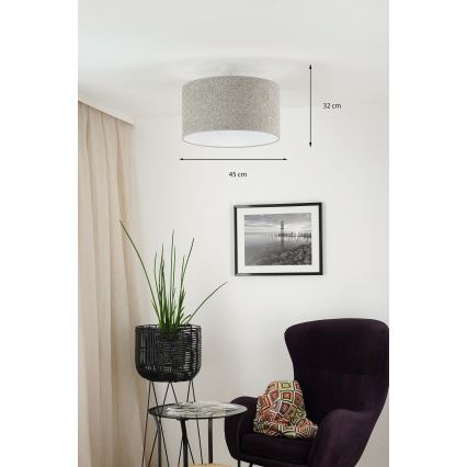 Brilagi - Пендел BOUCLE ROLLER 1xE27/15W/230V Ø 45 см сив
