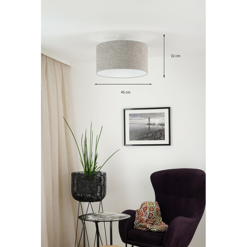 Brilagi - Пендел BOUCLE ROLLER 1xE27/15W/230V Ø 45 см сив