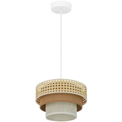 Brilagi - Пендел CEDAR LUNETA 1xE27/15W/230V Ø 25 см бежов/кафяв/кремав
