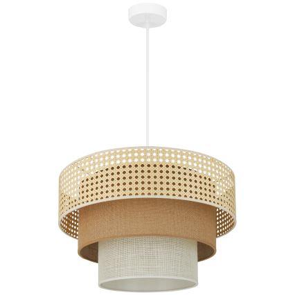 Brilagi - Пендел CEDAR LUNETA 1xE27/15W/230V Ø 45 см бежов/кафяв/кремав