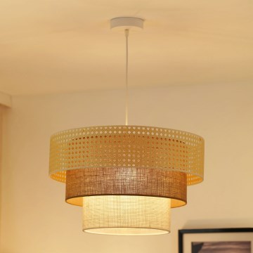 Brilagi - Пендел CEDAR LUNETA 1xE27/15W/230V Ø 45 см бежов/кафяв/кремав