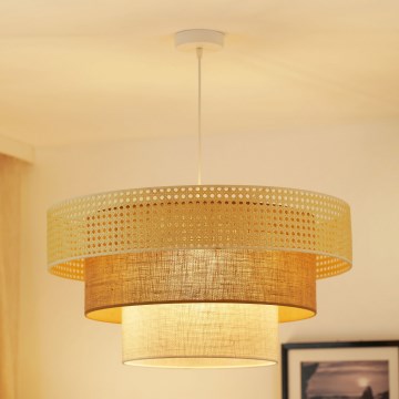 Brilagi - Пендел CEDAR LUNETA 1xE27/15W/230V Ø 60 см бежов/кафяв/кремав