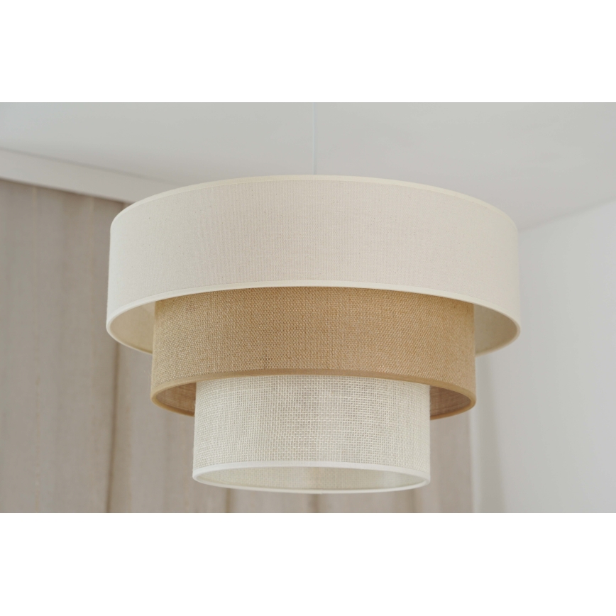 Brilagi - Пендел DENVER LUNETA 1xE27/15W/230V Ø 45 см бежов/кафяв/кремав