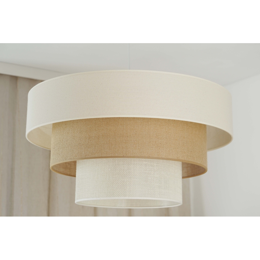 Brilagi - Пендел DENVER LUNETA 1xE27/15W/230V Ø 60 см бежов/кафяв/кремав