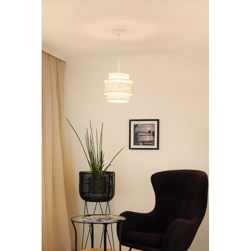 Brilagi - Пендел DOVER SPACE 1xE27/15W/230V Ø 25 см сив/кремав
