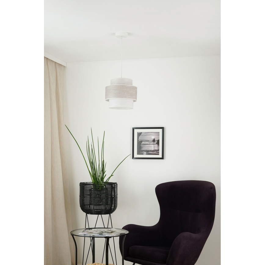 Brilagi - Пендел DOVER SPACE 1xE27/15W/230V Ø 25 см сив/кремав