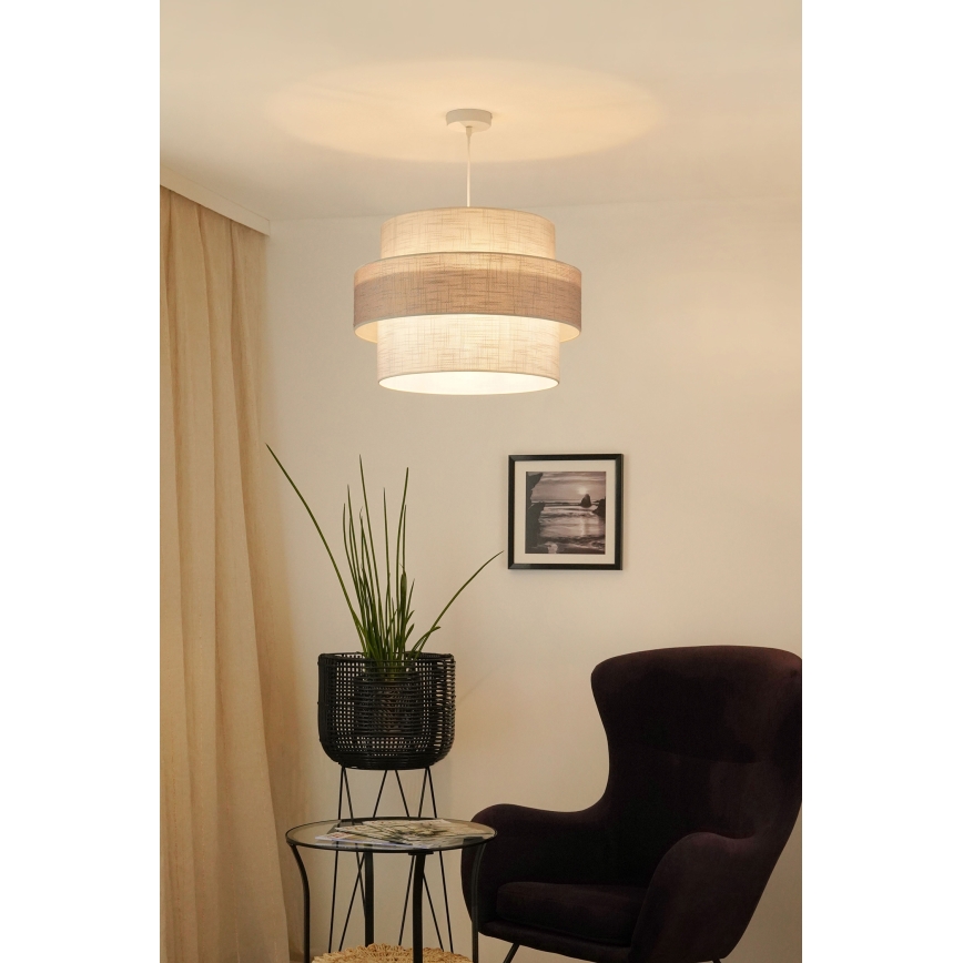 Brilagi - Пендел DOVER SPACE 1xE27/15W/230V Ø 50 см сив/кремав