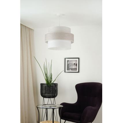 Brilagi - Пендел DOVER SPACE 1xE27/15W/230V Ø 50 см сив/кремав