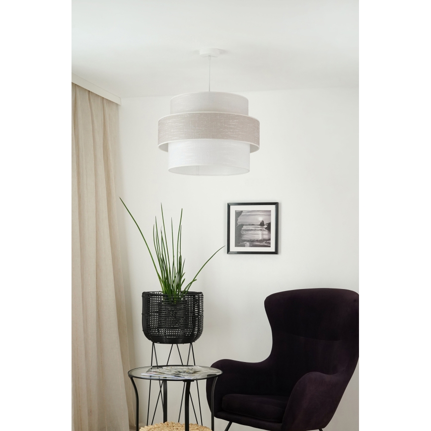 Brilagi - Пендел DOVER SPACE 1xE27/15W/230V Ø 50 см сив/кремав
