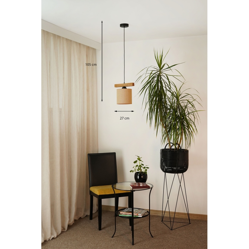 Brilagi - Пендел FOREST 1xE27/15W/230V бор/кафяв/черен