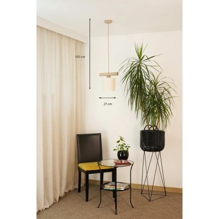 Brilagi - Пендел FOREST 1xE27/15W/230V бор/кафяв/кремав