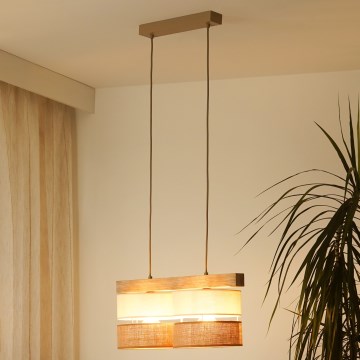 Brilagi - Пендел FOREST 2xE27/15W/230V бор/бежов/кремав