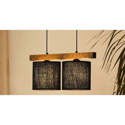 Brilagi - Пендел FOREST 2xE27/15W/230V бор/черен