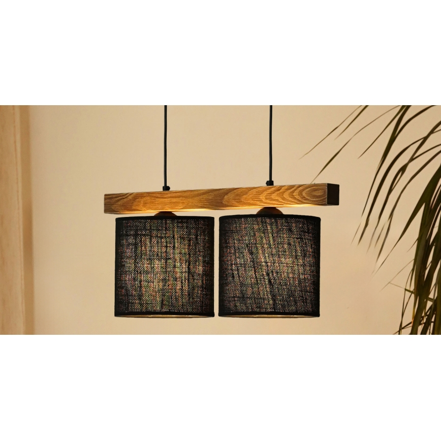 Brilagi - Пендел FOREST 2xE27/15W/230V бор/черен