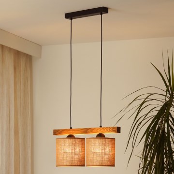 Brilagi - Пендел FOREST 2xE27/15W/230V бор/кафяв/черен