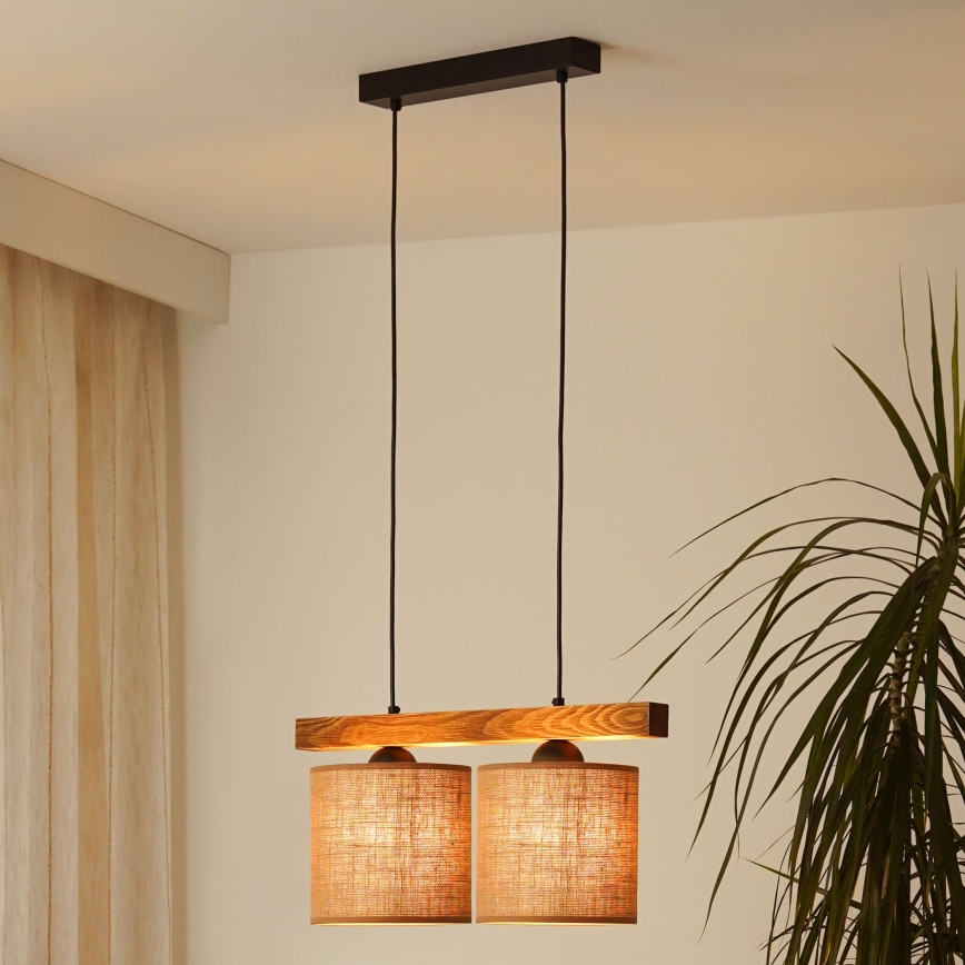 Brilagi - Пендел FOREST 2xE27/15W/230V бор/кафяв/черен