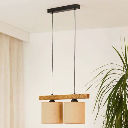 Brilagi - Пендел FOREST 2xE27/15W/230V бор/кафяв/черен
