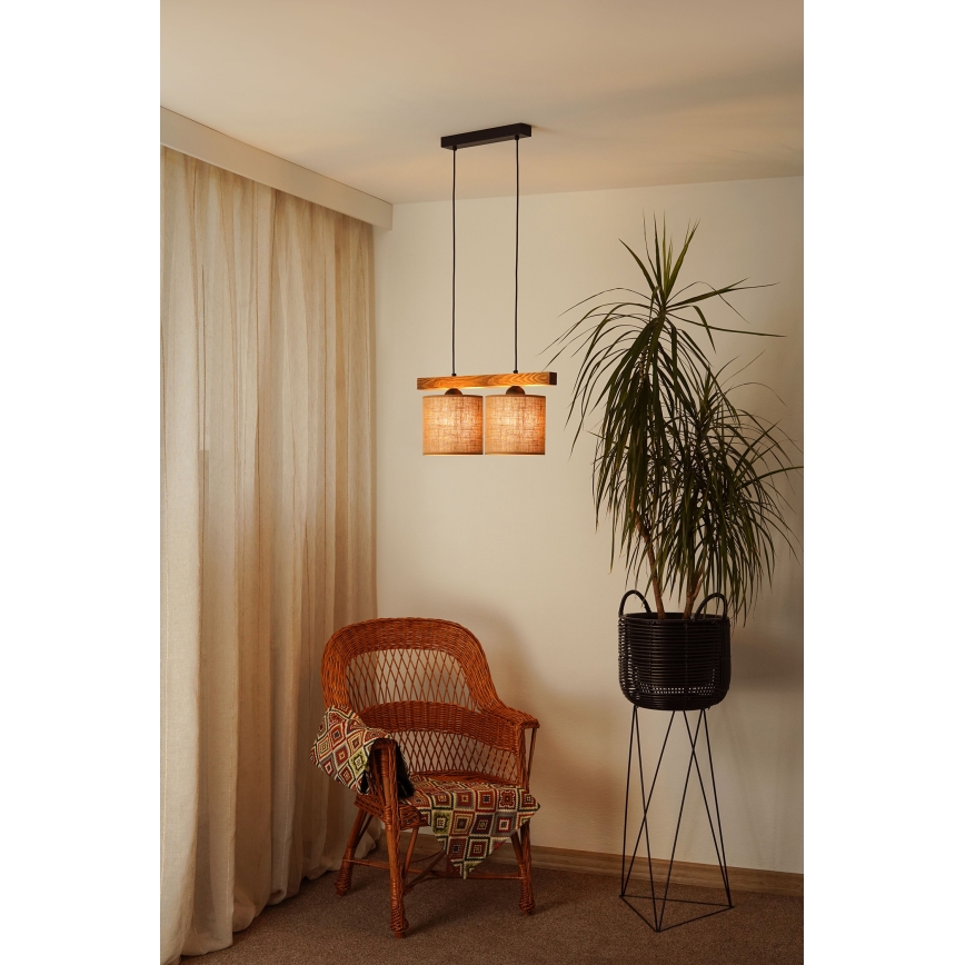 Brilagi - Пендел FOREST 2xE27/15W/230V бор/кафяв/черен