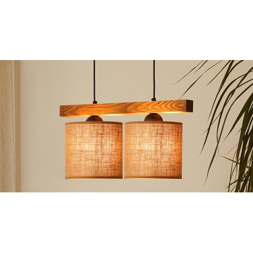 Brilagi - Пендел FOREST 2xE27/15W/230V бор/кафяв/черен