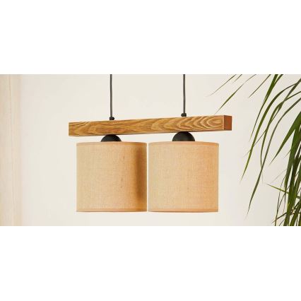 Brilagi - Пендел FOREST 2xE27/15W/230V бор/кафяв/черен