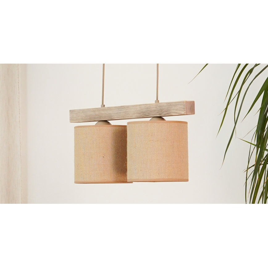 Brilagi - Пендел FOREST 2xE27/15W/230V бор/кафяв