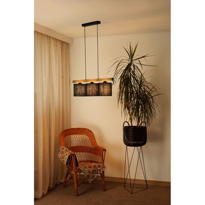 Brilagi - Пендел FOREST 3xE27/15W/230V бор/черен