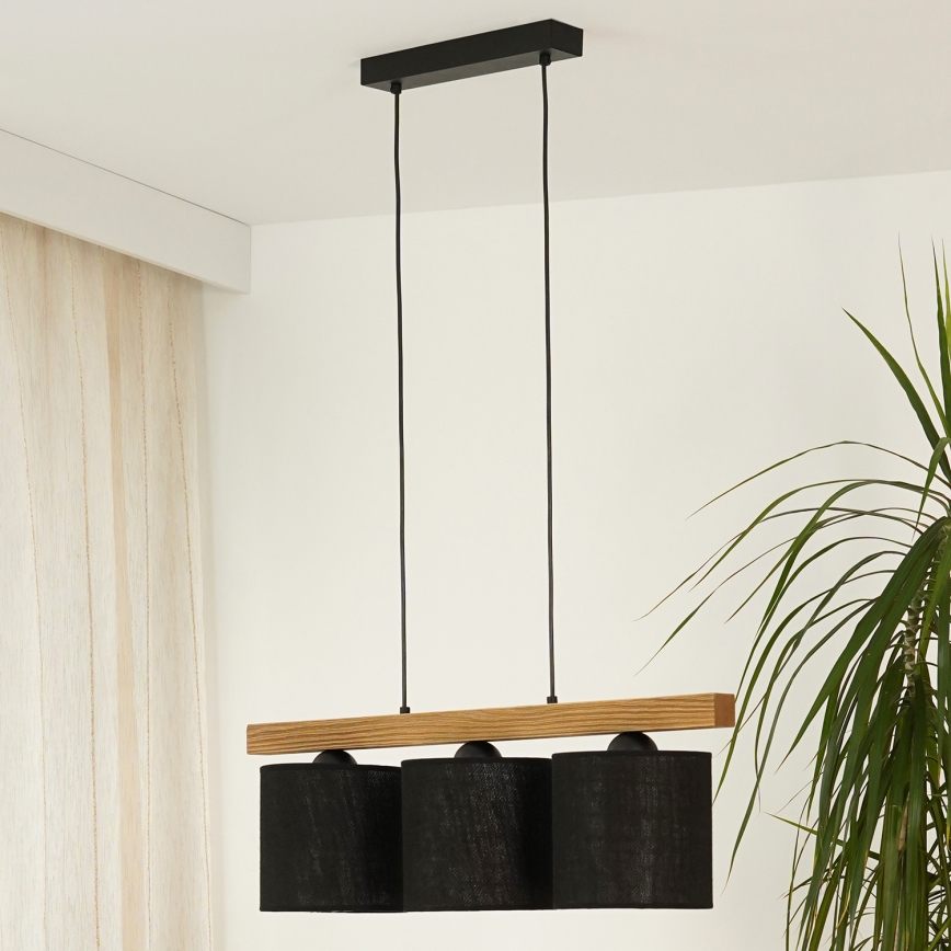 Brilagi - Пендел FOREST 3xE27/15W/230V бор/черен