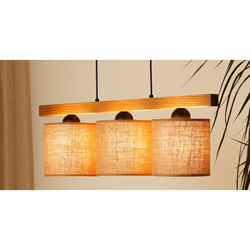 Brilagi - Пендел FOREST 3xE27/15W/230V бор/кафяв/черен