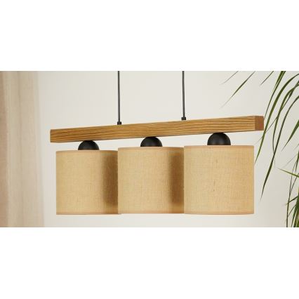 Brilagi - Пендел FOREST 3xE27/15W/230V бор/кафяв/черен