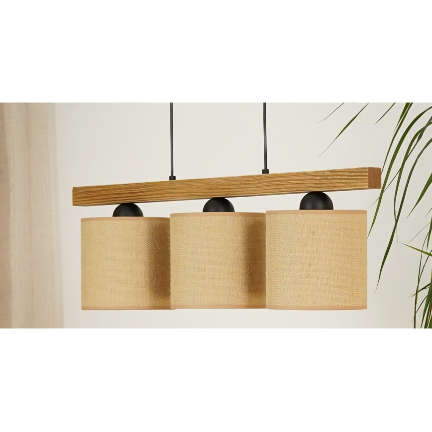 Brilagi - Пендел FOREST 3xE27/15W/230V бор/кафяв/черен