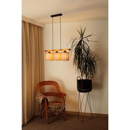 Brilagi - Пендел FOREST 3xE27/15W/230V бор/кафяв/черен