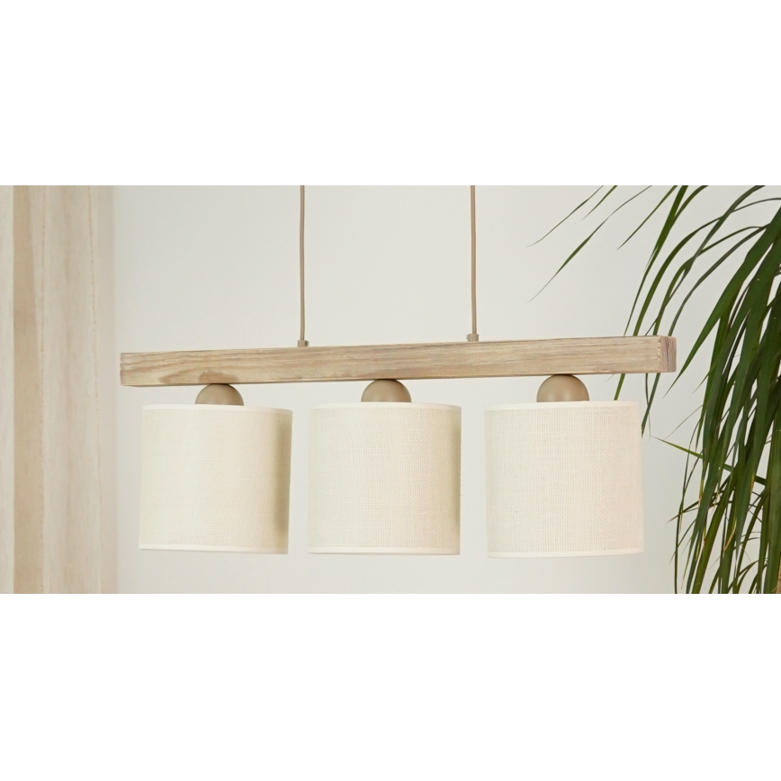 Brilagi - Пендел FOREST 3xE27/15W/230V бор/кафяв/кремав