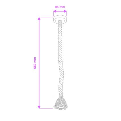Brilagi - Пендел KOS 1xE27/60W/230V бук
