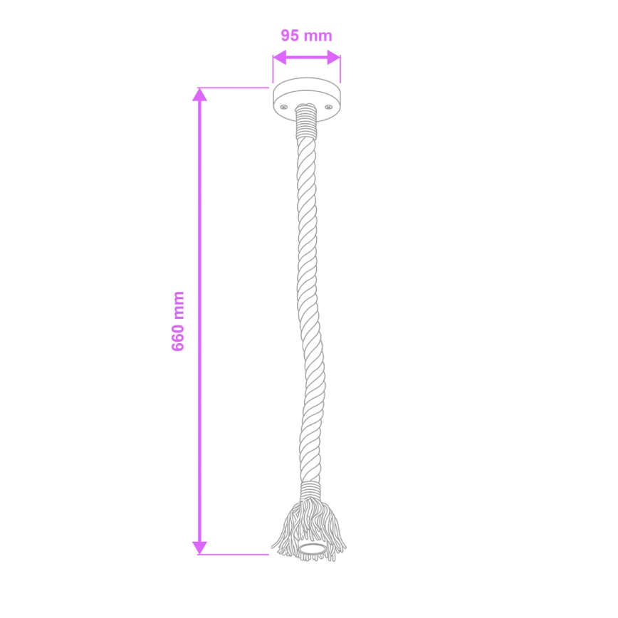 Brilagi - Пендел KOS 1xE27/60W/230V бук