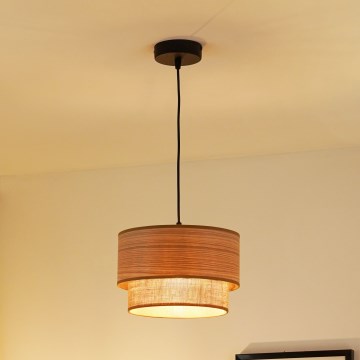 Brilagi - Пендел MONTANA BOHO 1xE27/15W/230V Ø 25 см кафяв/черен