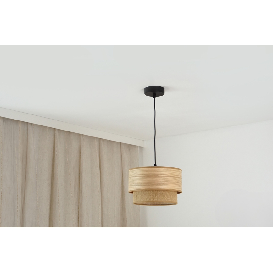 Brilagi - Пендел MONTANA BOHO 1xE27/15W/230V Ø 25 см кафяв/черен