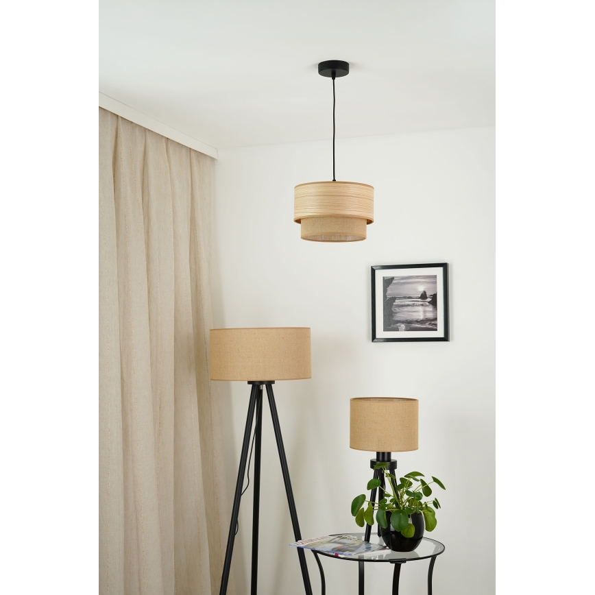 Brilagi - Пендел MONTANA BOHO 1xE27/15W/230V Ø 25 см кафяв/черен