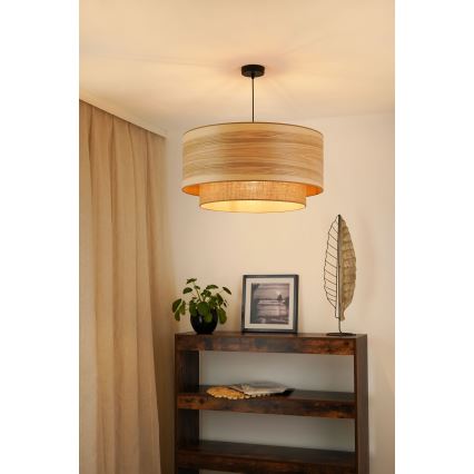 Brilagi - Пендел MONTANA BOHO 1xE27/15W/230V Ø 60 см кафяв/черен