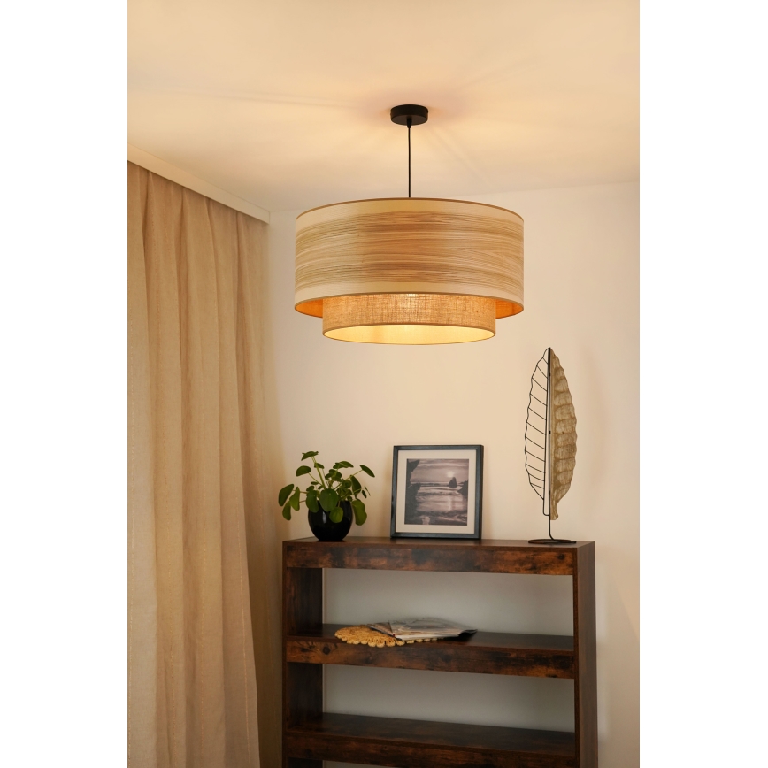 Brilagi - Пендел MONTANA BOHO 1xE27/15W/230V Ø 60 см кафяв/черен