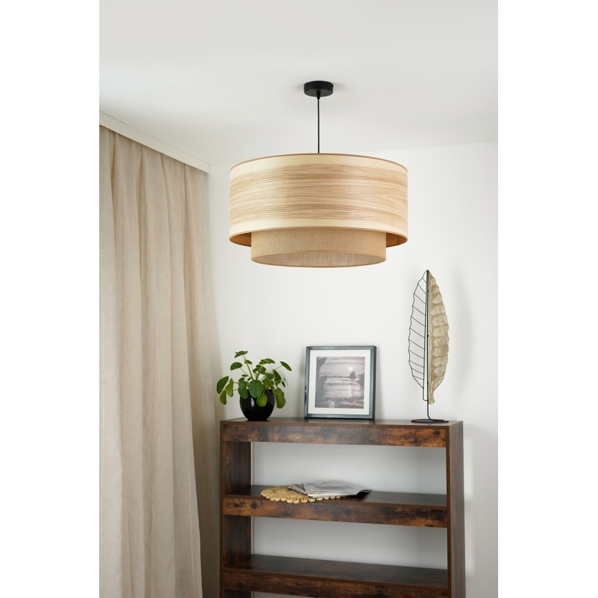 Brilagi - Пендел MONTANA BOHO 1xE27/15W/230V Ø 60 см кафяв/черен