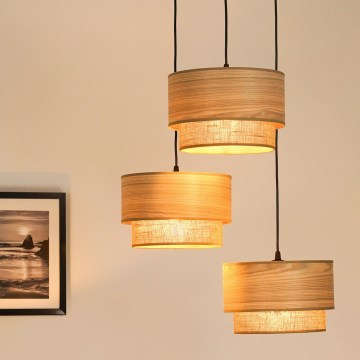 Brilagi - Пендел MONTANA BOHO 3xE27/15W/230V кафяв/черен