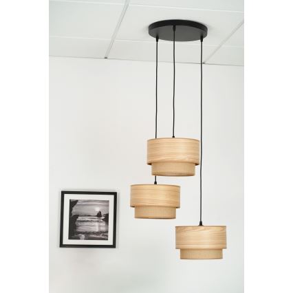 Brilagi - Пендел MONTANA BOHO 3xE27/15W/230V кафяв/черен