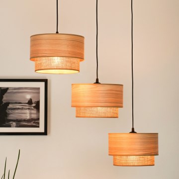 Brilagi - Пендел MONTANA BOHO 3xE27/15W/230V кафяв/черен