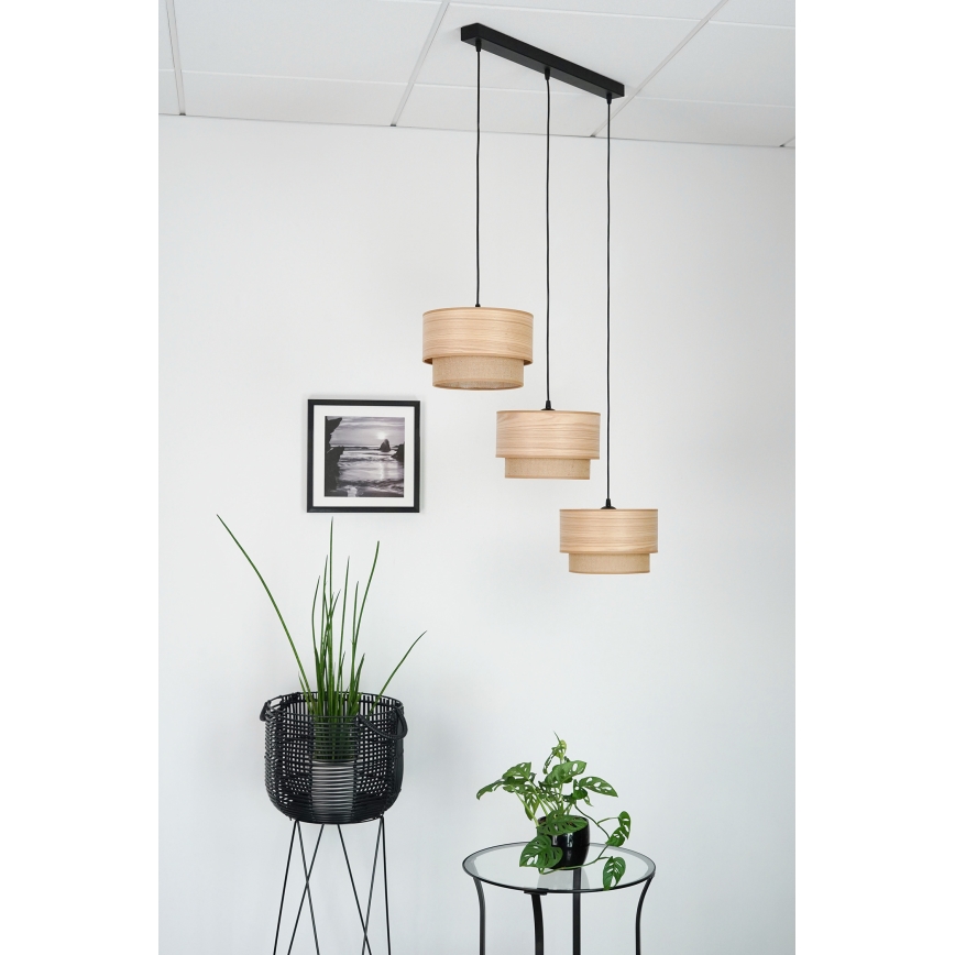 Brilagi - Пендел MONTANA BOHO 3xE27/15W/230V кафяв/черен