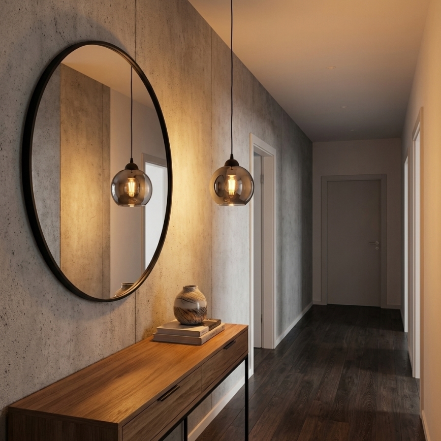 Brilagi - Пендел на кабел 1xE27/60W/230V черен/опушено сиво