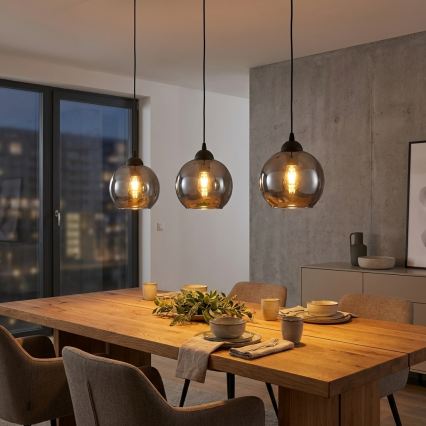 Brilagi - Пендел на кабел 1xE27/60W/230V черен/опушено сиво