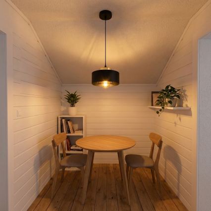 Brilagi - Пендел на кабел 1xE27/60W/230V, Ø 20 см, черен/златист