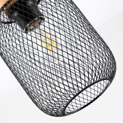 Brilagi - Пендел на кабел BASKLITE 1xE27/15W/230V дърво/черно